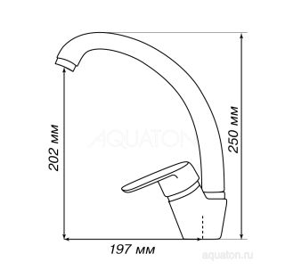 Смеситель для кухни Акватон Нимо латте 1AX002FCXX260
